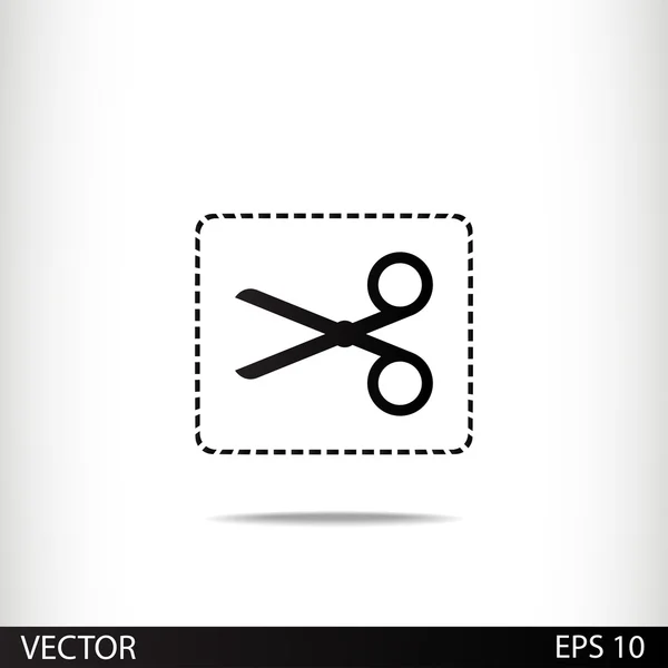 Schaar Plat pictogram — Stockvector