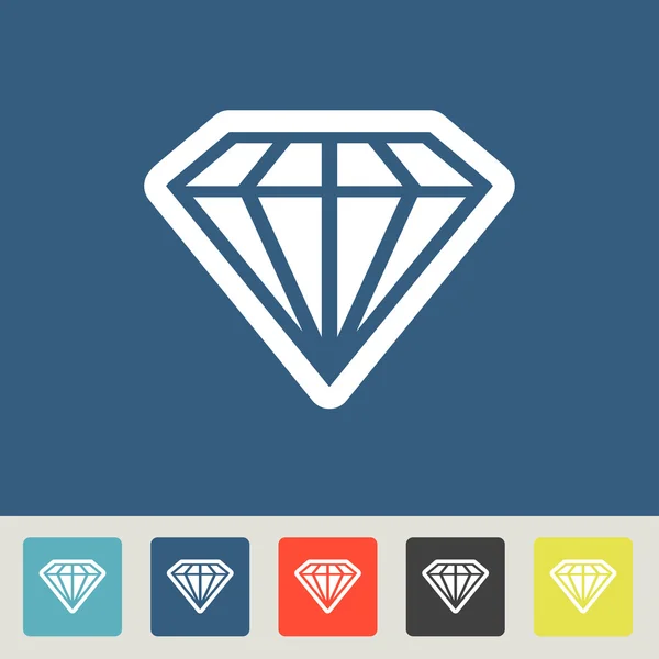 Diamond ikoner set — Stock vektor