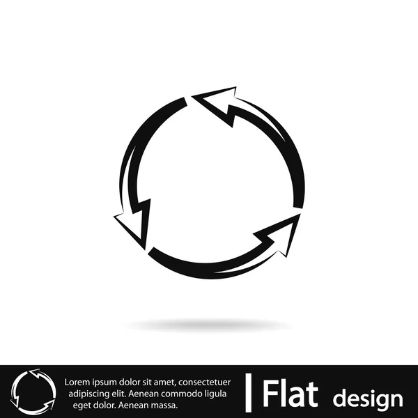 Circulaire pijlen pictogram — Stockvector