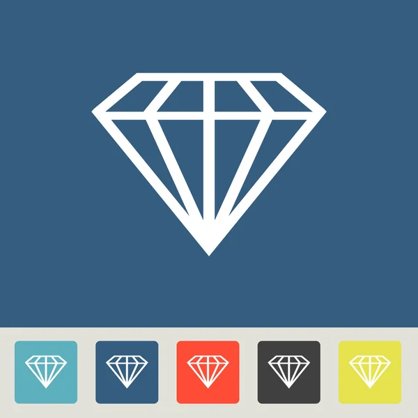 Icônes de diamant ensemble — Image vectorielle