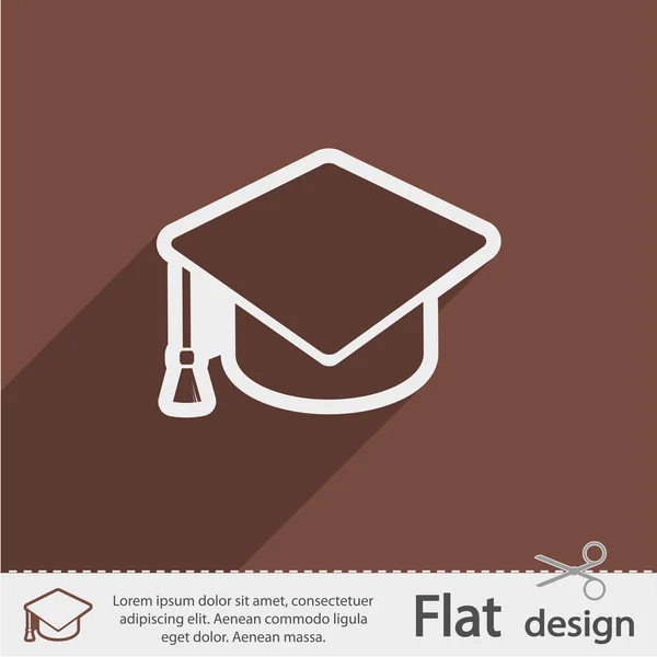 Icono de la tapa de graduación — Vector de stock