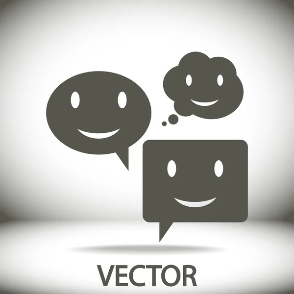 Smil talende boble ikon – Stock-vektor