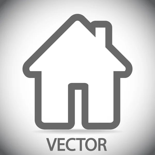 Casa plana icono . — Vector de stock