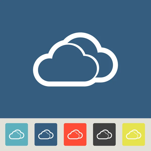 Wolken icons set — Stockvector