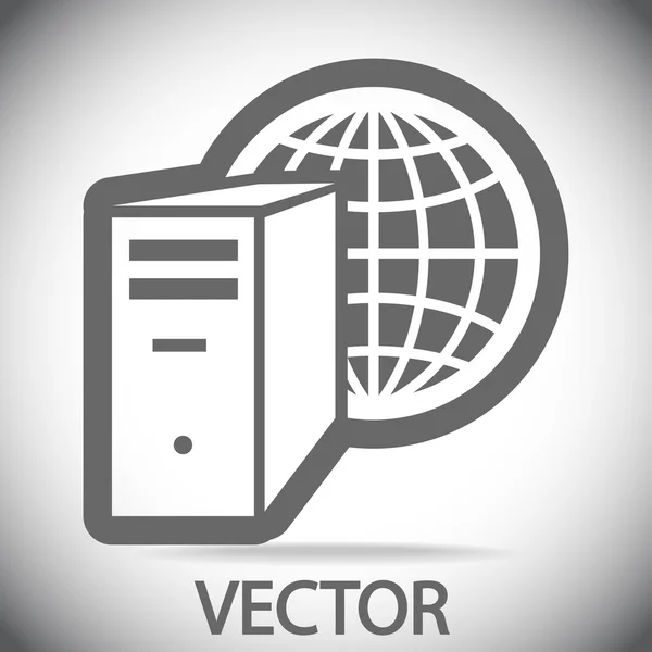 Ícone do servidor de computador — Vetor de Stock