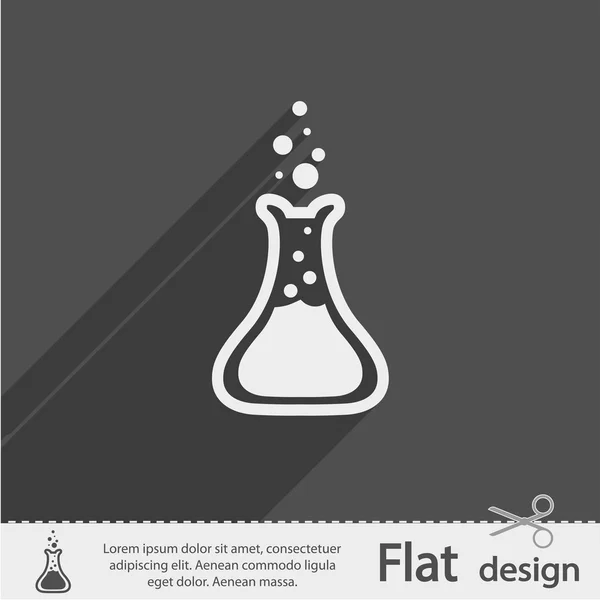 Icono de vidrio de laboratorio — Archivo Imágenes Vectoriales