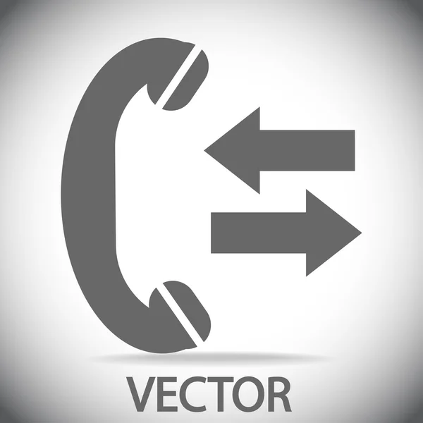 Telefoon, platte pictogram — Stockvector