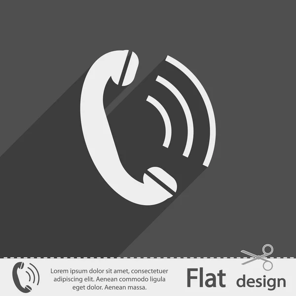 Telefone Flat Icon — Vetor de Stock