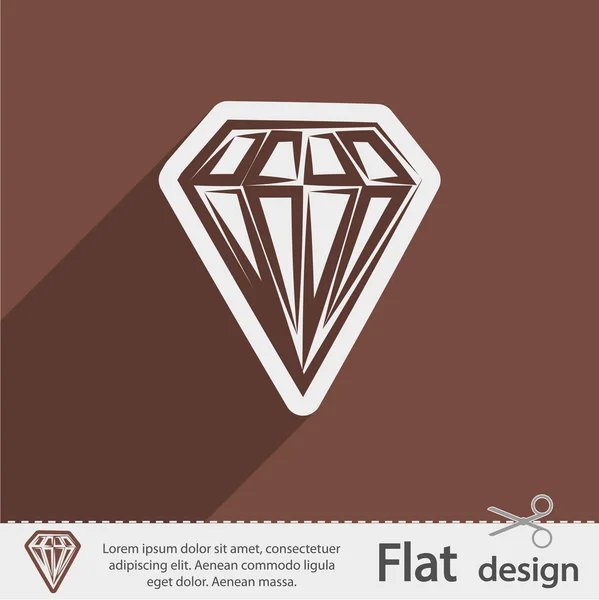 Diamantplatta ikoner — Stock vektor