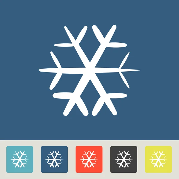 Conjunto de iconos de copo de nieve — Vector de stock
