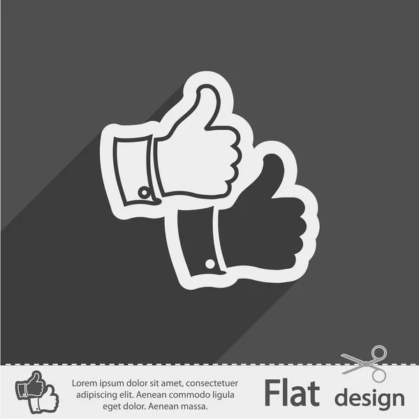 Thumb up icon — Stock Vector