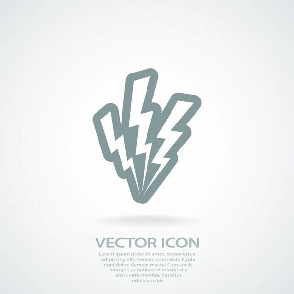 Icono del rayo — Vector de stock