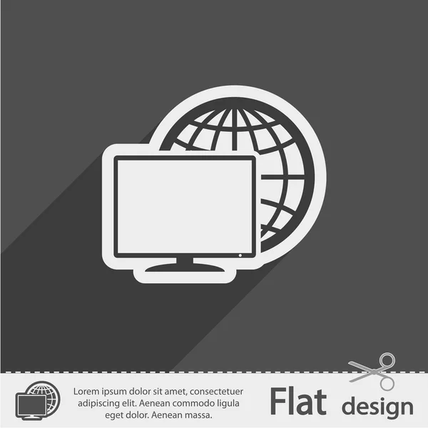 Icône de moniteur — Image vectorielle