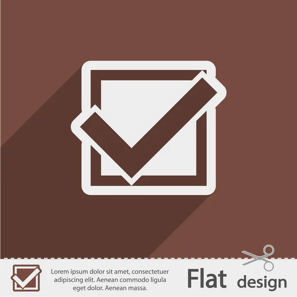 Confirm flat icons — Stock Vector