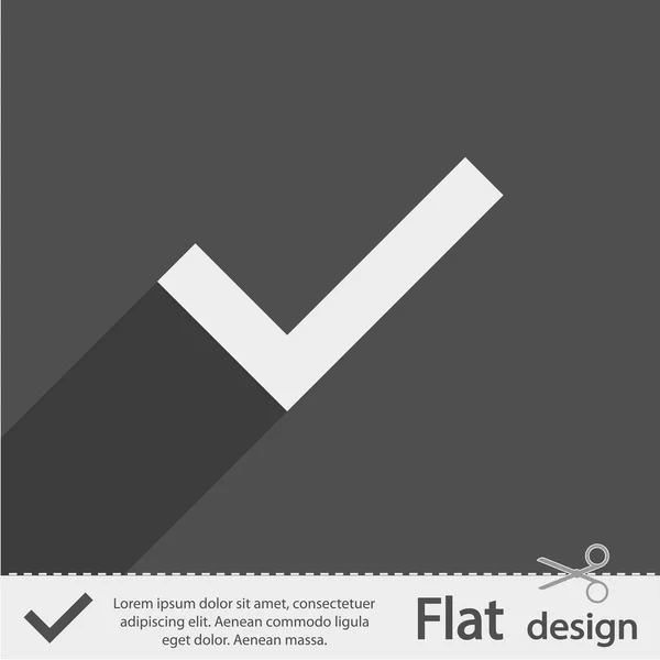 Confirmez l'icône. Style design plat — Image vectorielle