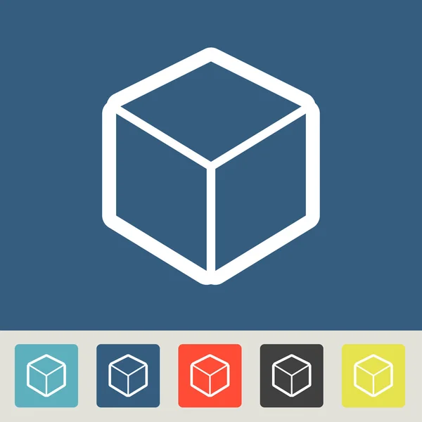 3D kuben ikoner set — Stock vektor