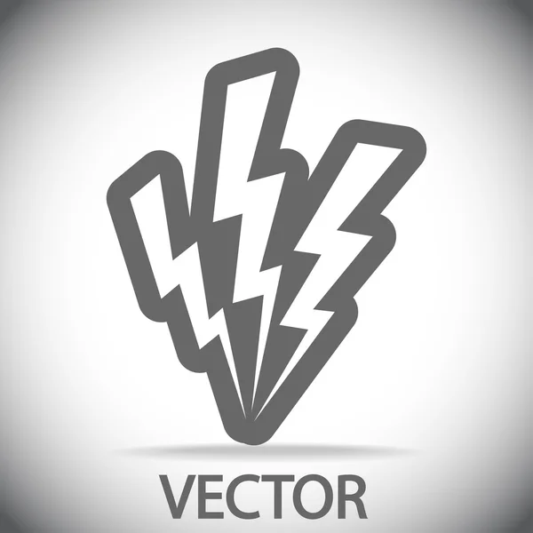 Bliksem pictogram — Stockvector
