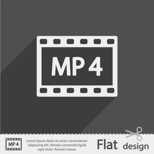 MP 4 video icon — Stock Vector