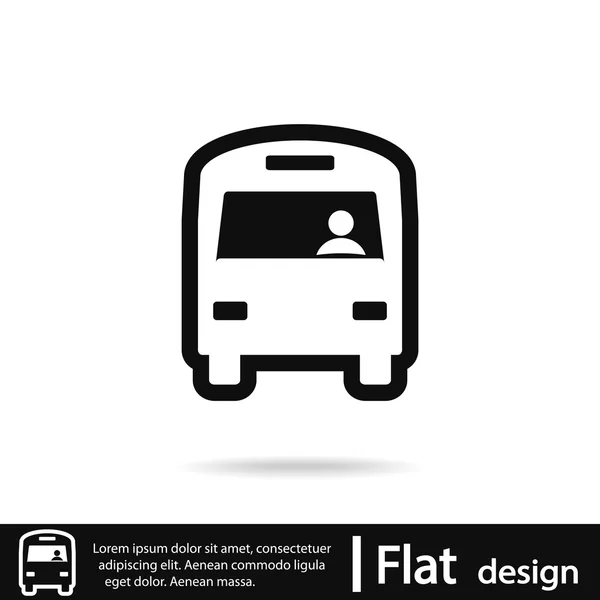 Diseño de icono de autobús — Vector de stock