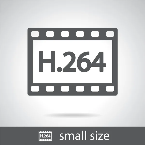 H.264 icono de vídeo — Vector de stock