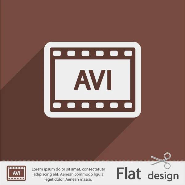 Icône vidéo AVI — Image vectorielle