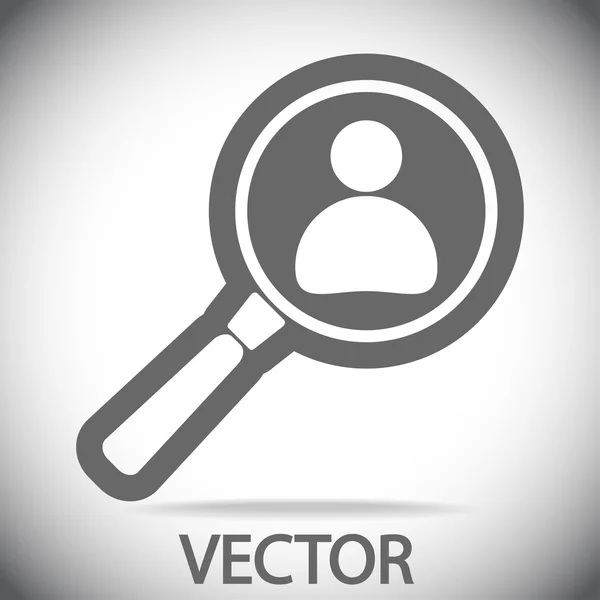 Werknemer zoek pictogram — Stockvector