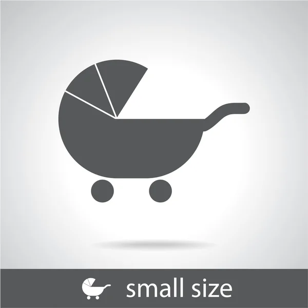 Baby Carriage Silhouette icon — Stock Vector