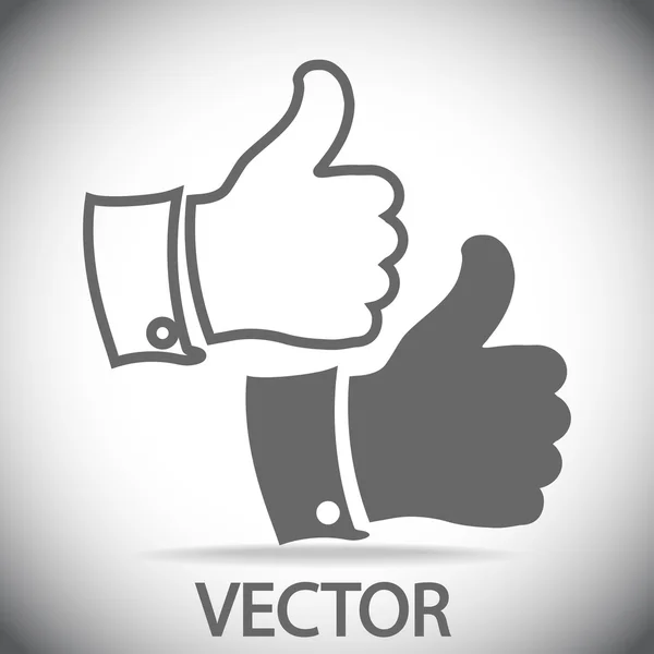 Ikona palce nahoru — Stockový vektor