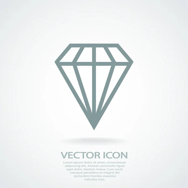 Icône diamant — Image vectorielle