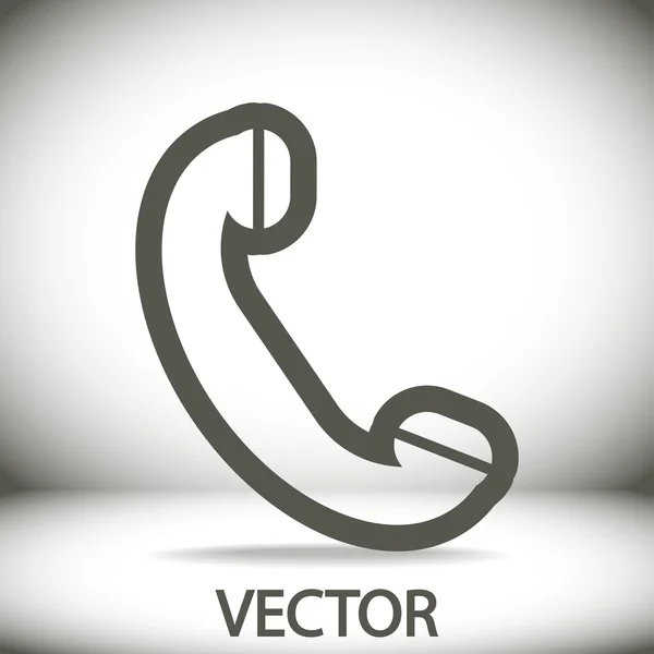 Teléfono, icono plano — Archivo Imágenes Vectoriales
