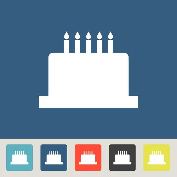 Doğum günü pastası Icon set — Stok Vektör