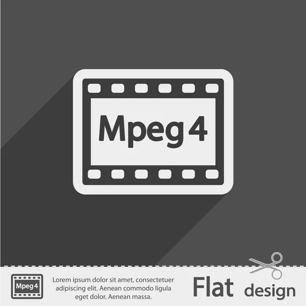 MPEG 4 video icon — Stock Vector