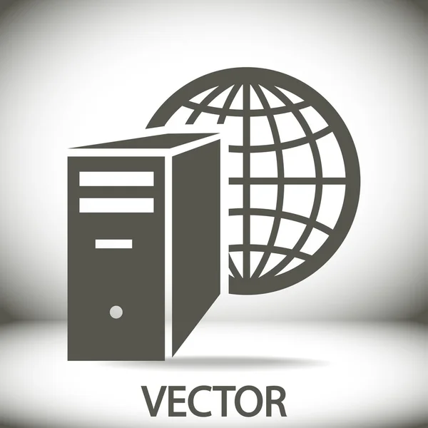 Icona server computer — Vettoriale Stock