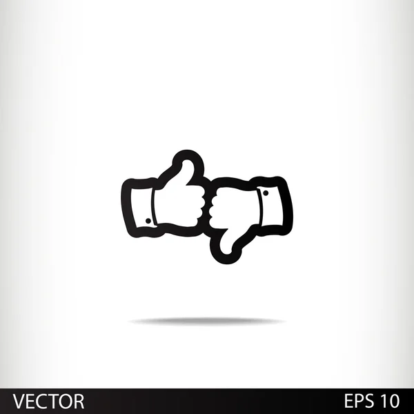 Pulgar hacia arriba icono — Vector de stock