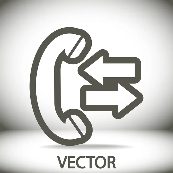 Icono de signo de llamadas entrantes y salientes — Vector de stock