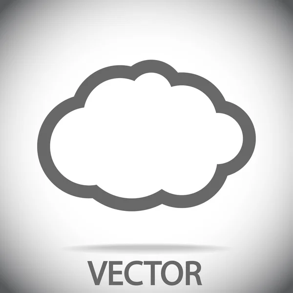 Cloud icon Estilo de diseño plano — Archivo Imágenes Vectoriales