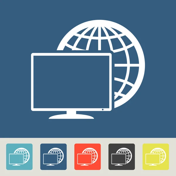 Diseño del icono del monitor — Archivo Imágenes Vectoriales