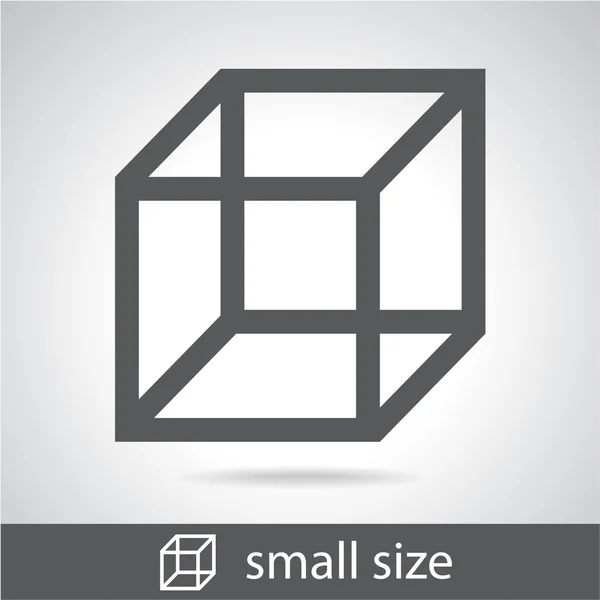 3d cube logo design icon — Stock Vector