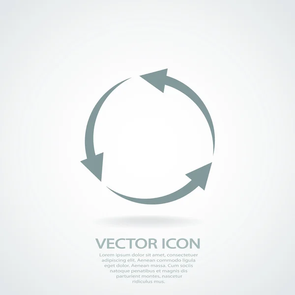 Flecha circular icono — Archivo Imágenes Vectoriales