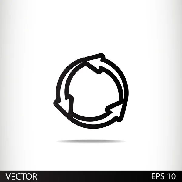 Flecha circular icono — Vector de stock