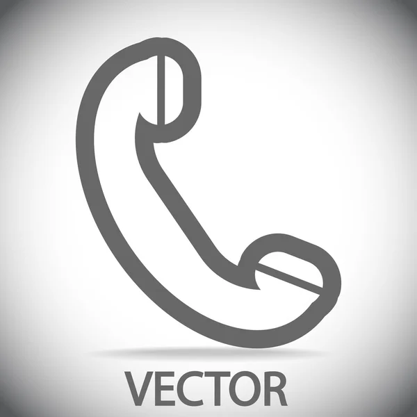 Telefoon, platte pictogram — Stockvector