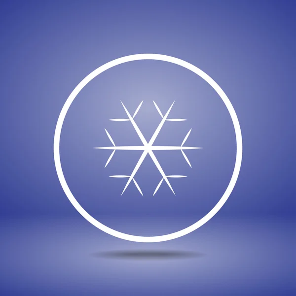 Copo de nieve icono plano — Vector de stock