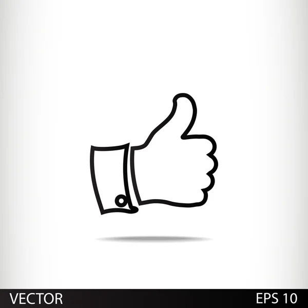 Pulgar hacia arriba icono — Vector de stock