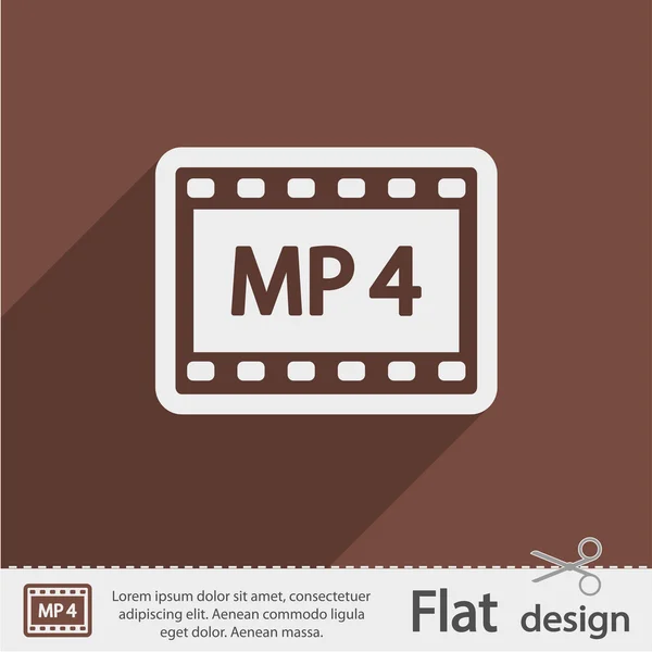 MP 4 videopictogram — Stockvector