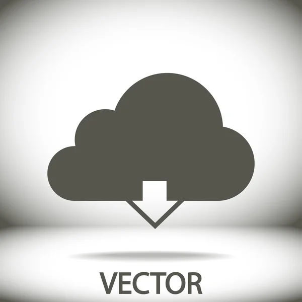 Nuvem computação ícone de download — Vetor de Stock