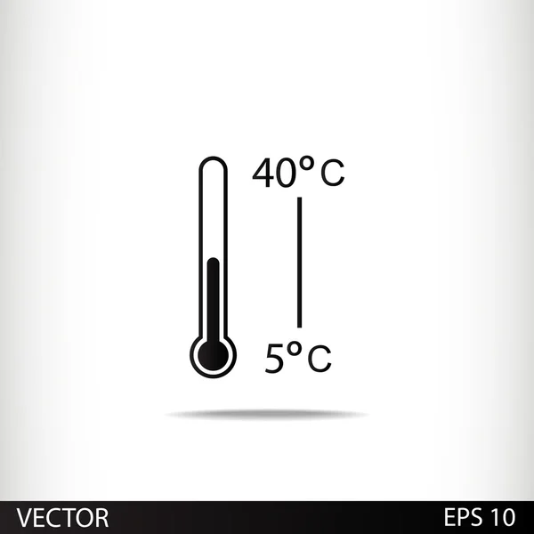 Conception d'icône de thermomètre — Image vectorielle