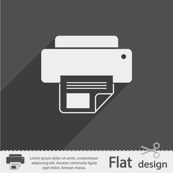 Diseño del icono de la impresora — Vector de stock