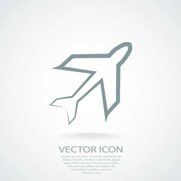 Símbolo del avión — Vector de stock