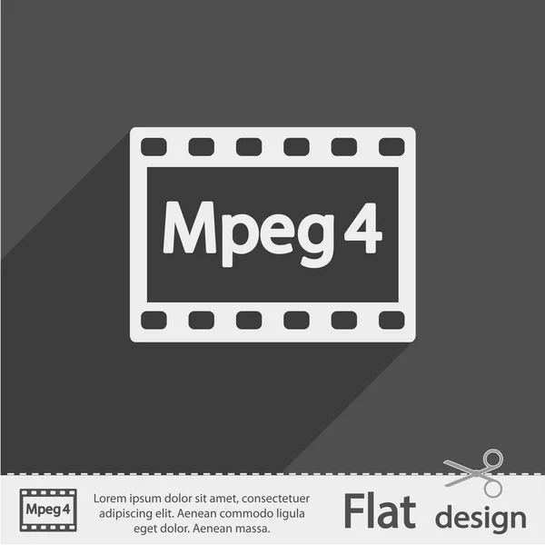 Ícone de vídeo MPEG 4 — Vetor de Stock