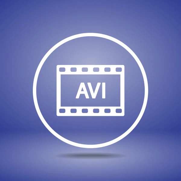 Icono de vídeo AVI — Archivo Imágenes Vectoriales